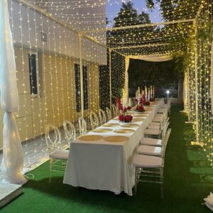Gazebo light setup 16-30 pax 2000dh and 10-15 pax 1500dh
